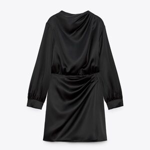ZARA Satin Black Mini Dress